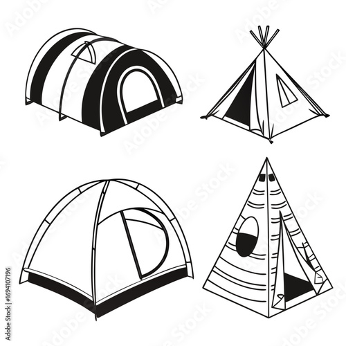 Tent types camping shelters dome tent teepee tent