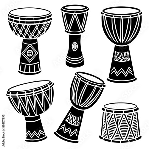 Tribal drums percussion instruments rhythm music