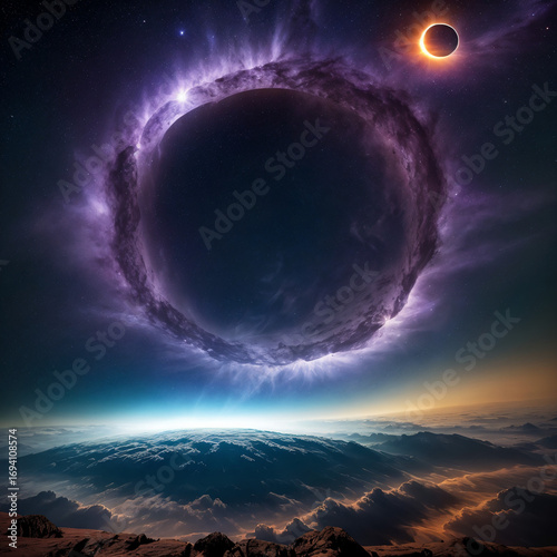 A Dramatic Breathtaking Scene of Solar Eclipse