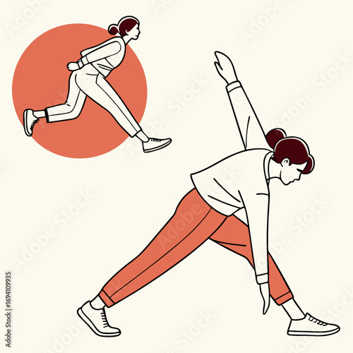 Person swinging one leg forward and backward 