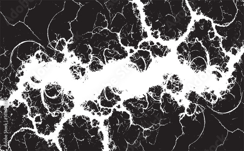 Abstract Black and White Pattern resembling a Root System or Complex Network Texture Background Concept