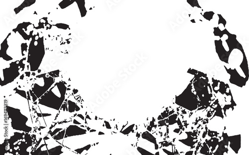 Abstract black and white patterns creating a visually stimulating and dramatic graphic design suitable for backgrounds and digital art projects full of contrast