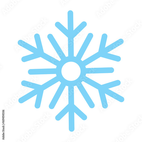 Blue snowflake icon isolated vector illustration Minimalist vector icons of snow flakes in graceful patterns and linear forms perfect for wintertime, New Year, and holiday visuals Vector illustrator