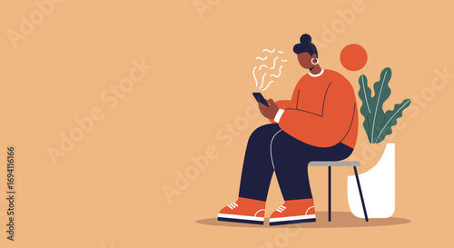 Person engaging with a smartphone, illustrating digital connectivity, social media, or online communication in a modern lifestyle setting. Ideal for technology and lifestyle content.