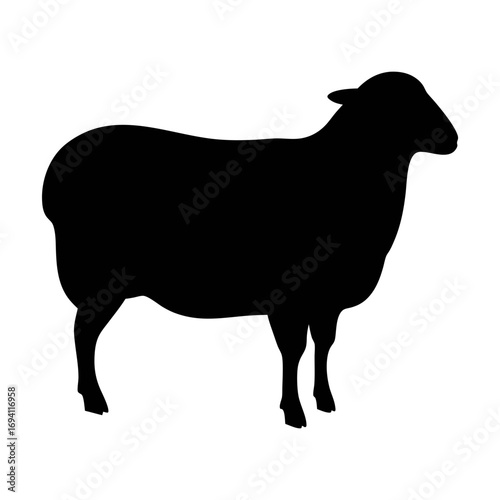 Sheep silhouette vector art farm animal illustration livestock graphic ewe lamb design woolly mammal