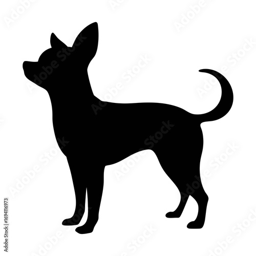 Chihuahua silhouette vector image for pet lovers and dog enthusiasts perfect for graphic design work