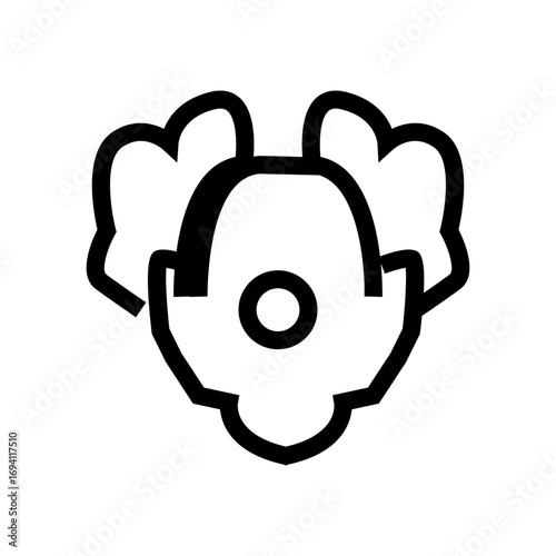 clown outline icon vector