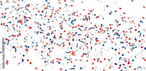 Wallpaper Mural Festive confetti background with red, white, and blue colors. Perfect for party invitations, celebrations, and festive designs. Torontodigital.ca