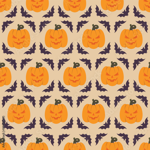 Halloween Pumpkin Patterns for backgrounds, fabrics, wrappers, covers, etc.