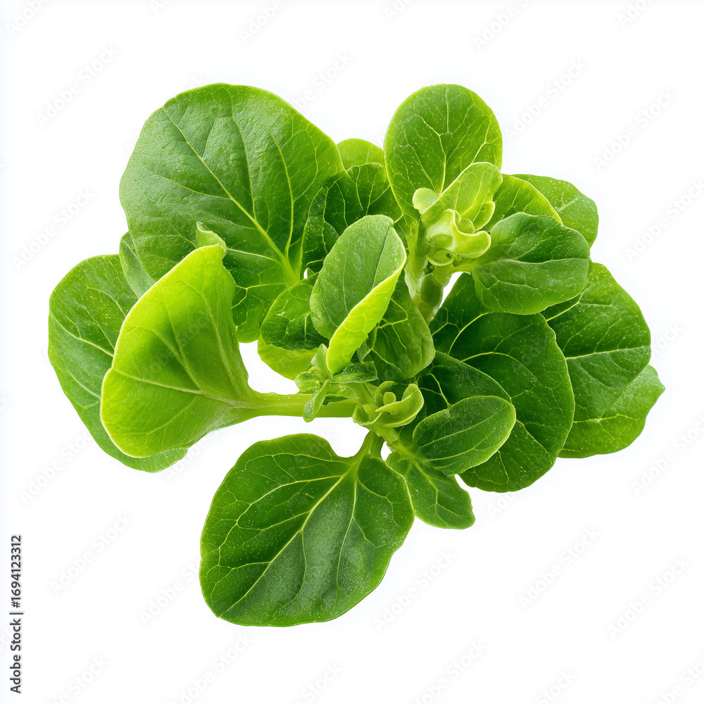 Fototapeta premium melientha suavis leaves on white background