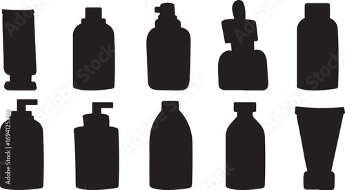 Bottle Silhouettes, Beverage Container Art, Simple Bottle Designs, Drink Packaging Icons, Beverage Shapes, Packaging Illustration, Bottle Art, Minimalist Containers, Drink Design, Beverage Graphics, S