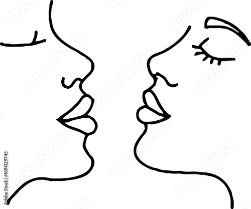 Minimalist line art collection featuring profile faces for bohemian aesthetic designs
