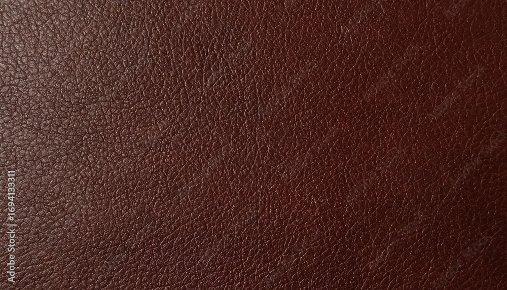 Fototapeta premium Dark Brown Grainy Leather Texture Natural Relief