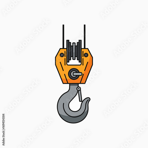 Heavy Duty Industrial Lifting Pulley Block With Hook Assembly For Construction Lifting Operations