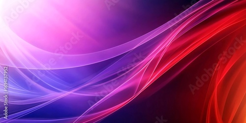 Dynamic Colorful Wave Abstract Background with Glowing Lines of Light