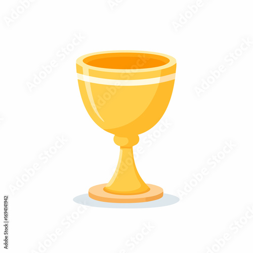 Gold Chalice Isolated On White Background