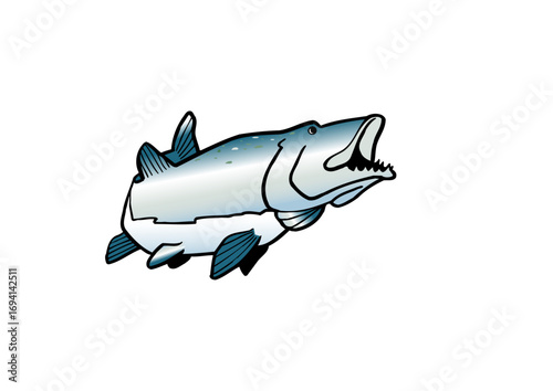 Pike swimming