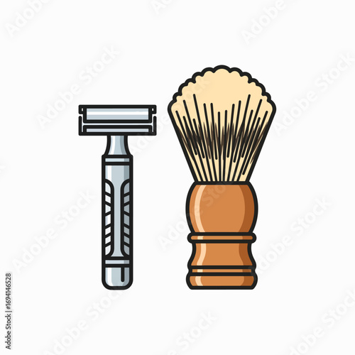 Classic Double Edge Safety Razor and Badger Shaving Brush for a Luxurious Wet Shave Experience