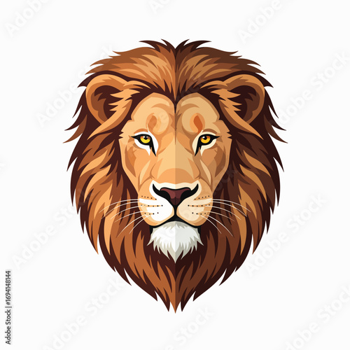 Majestic Lion Head Emblem Symbolizing Strength Royalty and Courage in Nature