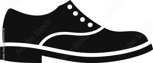 Clean men’s footwear vector silhouette icon, suitable for shoe store branding, print ads, and stylish lifestyle designs.
