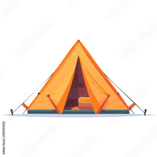 Orange A-frame Tent