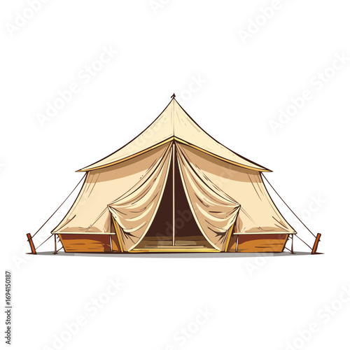 Beige Camping Tent Minimalist