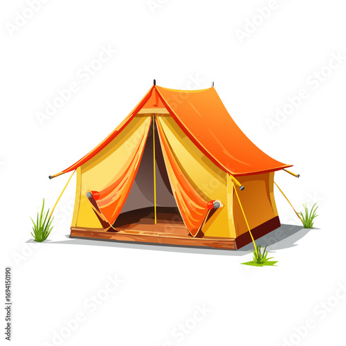 Orange Tent with Nature