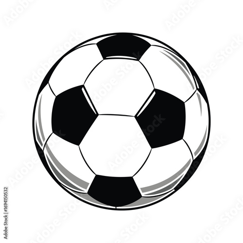 Classic Soccer Football Ball Vector Illustration