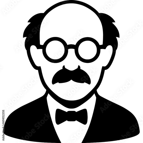 Minimalistic professor silhouette design
