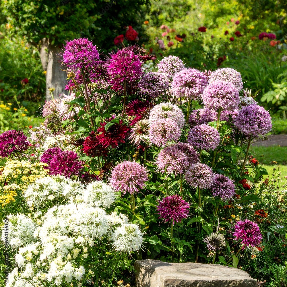 Obraz premium Colorful flower garden display