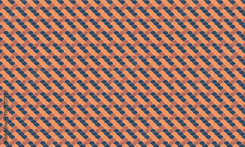 Abstract geometric pattern.  Diagonal lines of muted orange and dark teal create a textured, woven effect. Ideal for backgrounds, textiles, and web design.