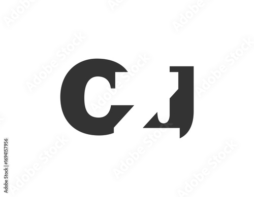 CZJ logo design. Initial letter C Z J bold font style for tech startups, consulting, corporate branding. Creative company name, headlines typography identity, trendy logotype.