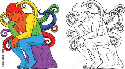 Thought-Provoking Octopus Thinker