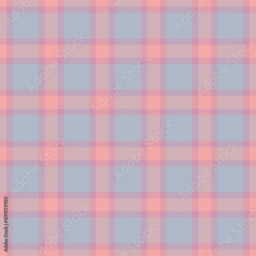 Elegant pastel plaid pattern. Soft pink  blue checkered design. Ideal for backgrounds, textiles, wrapping,  fashion. Classic style with a modern twist.