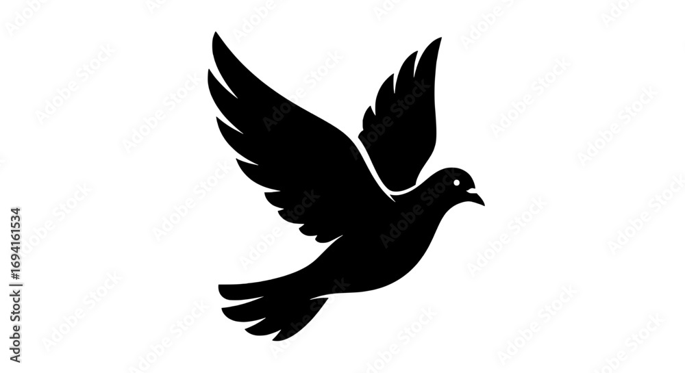 Fototapeta premium This striking photograph captures a flock of birds in silhouette, gracefully soaring through a bright, clear sky