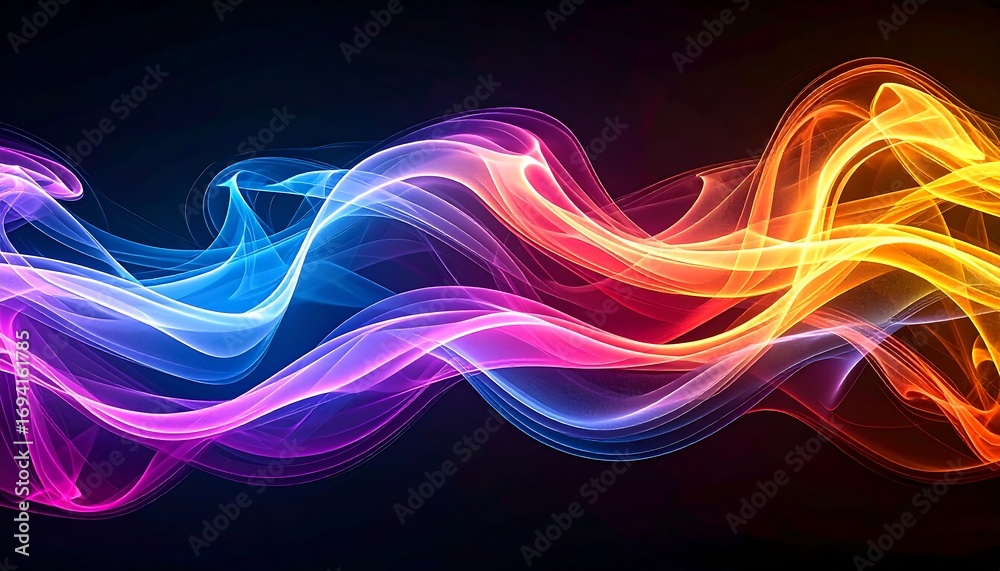 Obraz premium Abstract colorful wavy lines
