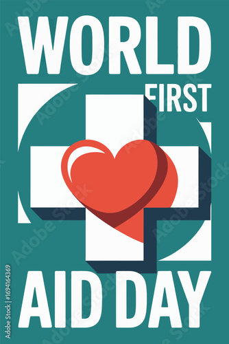 World First Aid Day Health Safety Awareness Design