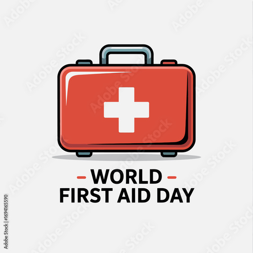 World First Aid Day Red Medical Kit