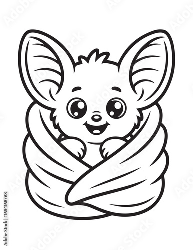 Kawaii Halloween Coloring Book Pages For Kids,  Vectors Illustration, Line Art, Black & White Designs, Bold-Easy, A4 Size 8.5x11" Inches, 