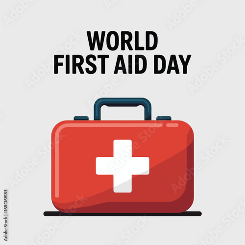 World First Aid Day Red Medical Kit