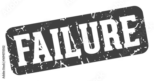 failure rectangular sign. failure stamp