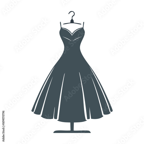 V-Neck Maxi Black Dress