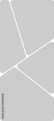 Rounded Comic Frame Photo Collage on a Ultra-Wide Ratio Background