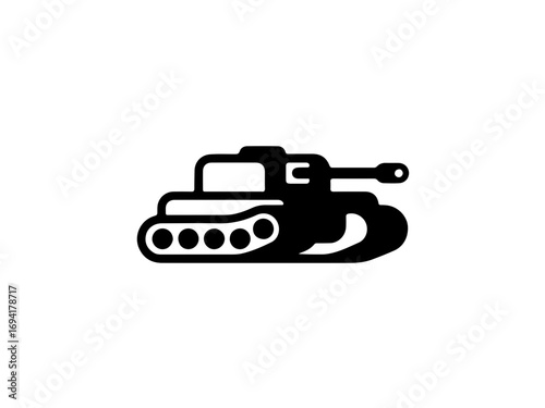 Powerful tank icon symbolizes military might and defense strategy, perfect for historical or security themes.
