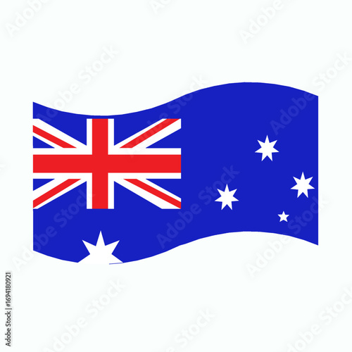 australia map flag design flag inside flag shape useful for badge making.eps