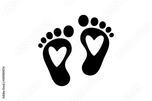  pregnancy reveal Baby foot with heart