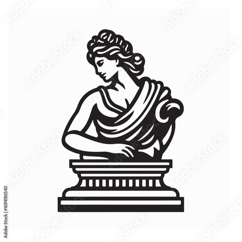 Marble Statue Vector Images Isolated on white background