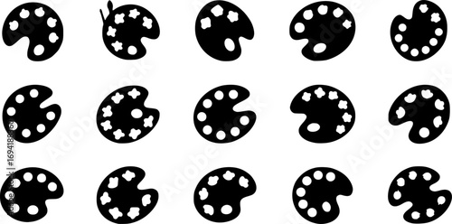 Palette vector icon symbol. illustration sign collection.
