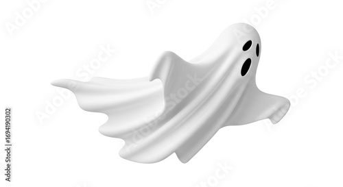 Obraz na płótnie Isolated White Ghost
