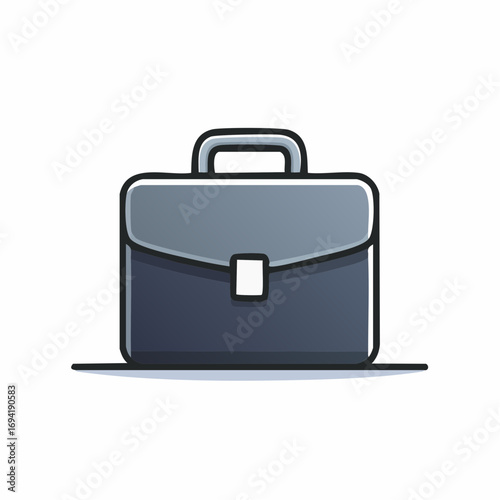 A clean, modern illustration of a professional business briefcase, symbolizing work, careers, and professional endeavors